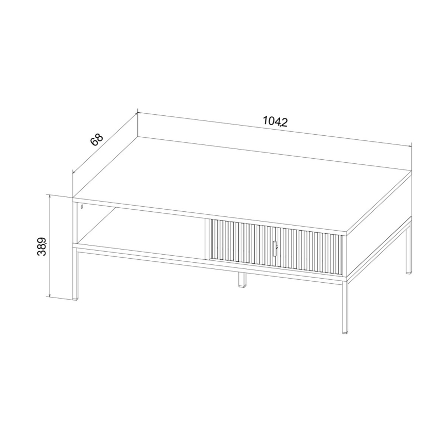Masă de cafea SUE, verde/negru