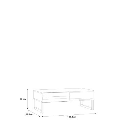 Masă de cafea TARO, albă