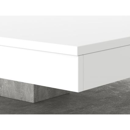 Masă de cafea TIMO alb/gri, aspect beton