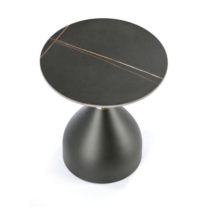 Masă de cafea VERO Ø 50 cm, negru/auriu
