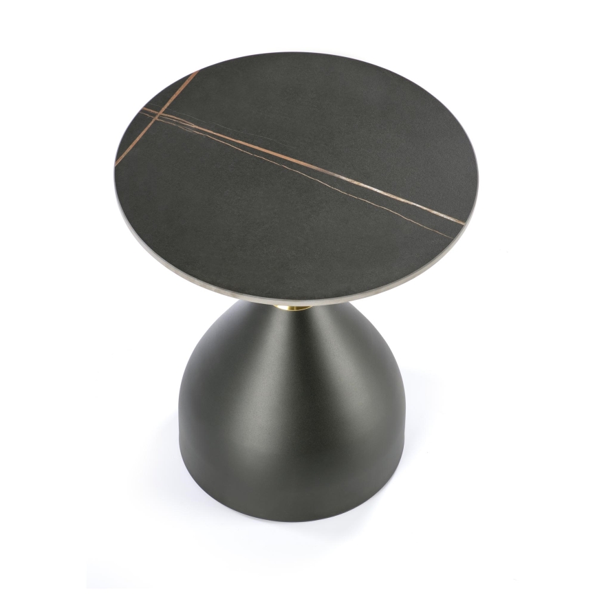 Masă de cafea VERO Ø 50 cm, negru/auriu
