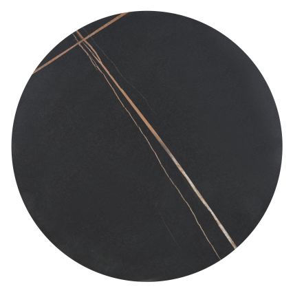 Masă de cafea VERO Ø 50 cm, negru/auriu