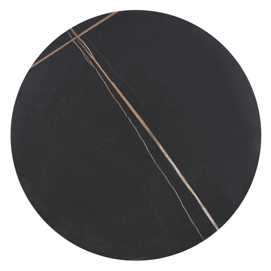 Masă de cafea VERO Ø 50 cm, negru/auriu
