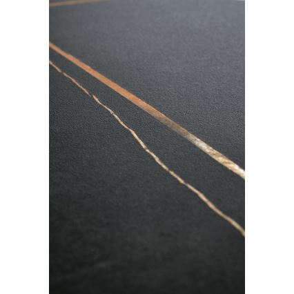 Masă de cafea VERO Ø 50 cm, negru/auriu