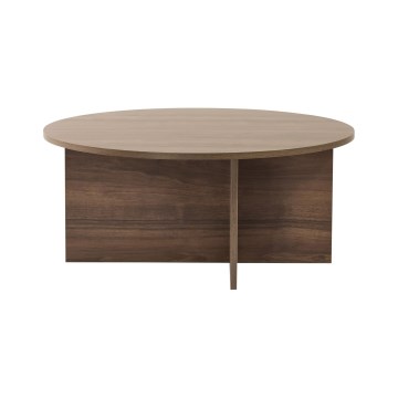 Masă de cafea VERUM, Ø 90 cm, nuc