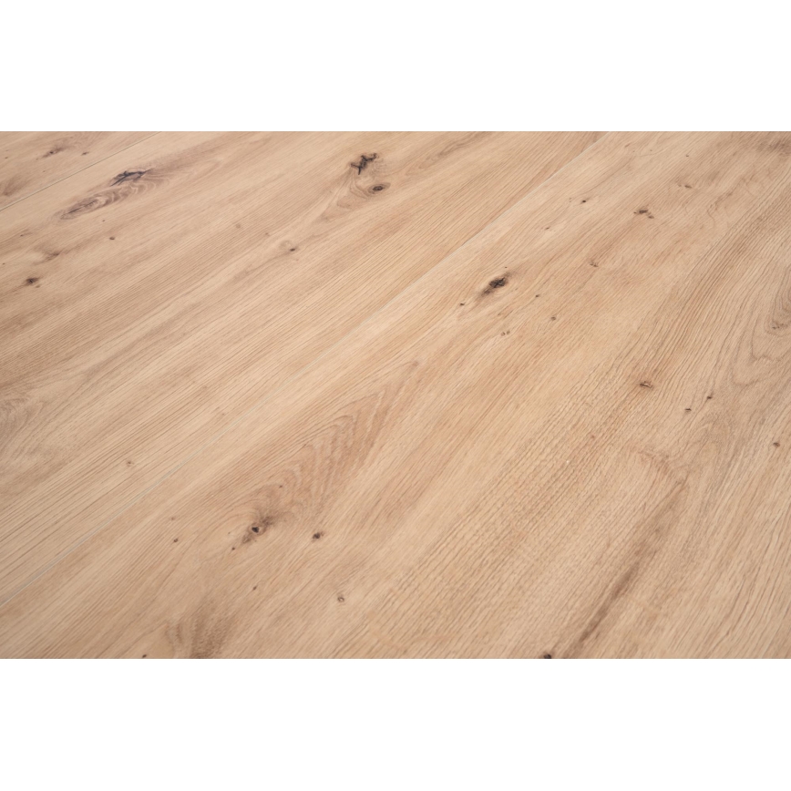 Masă de dining CALMIO, stejar artisan/negru