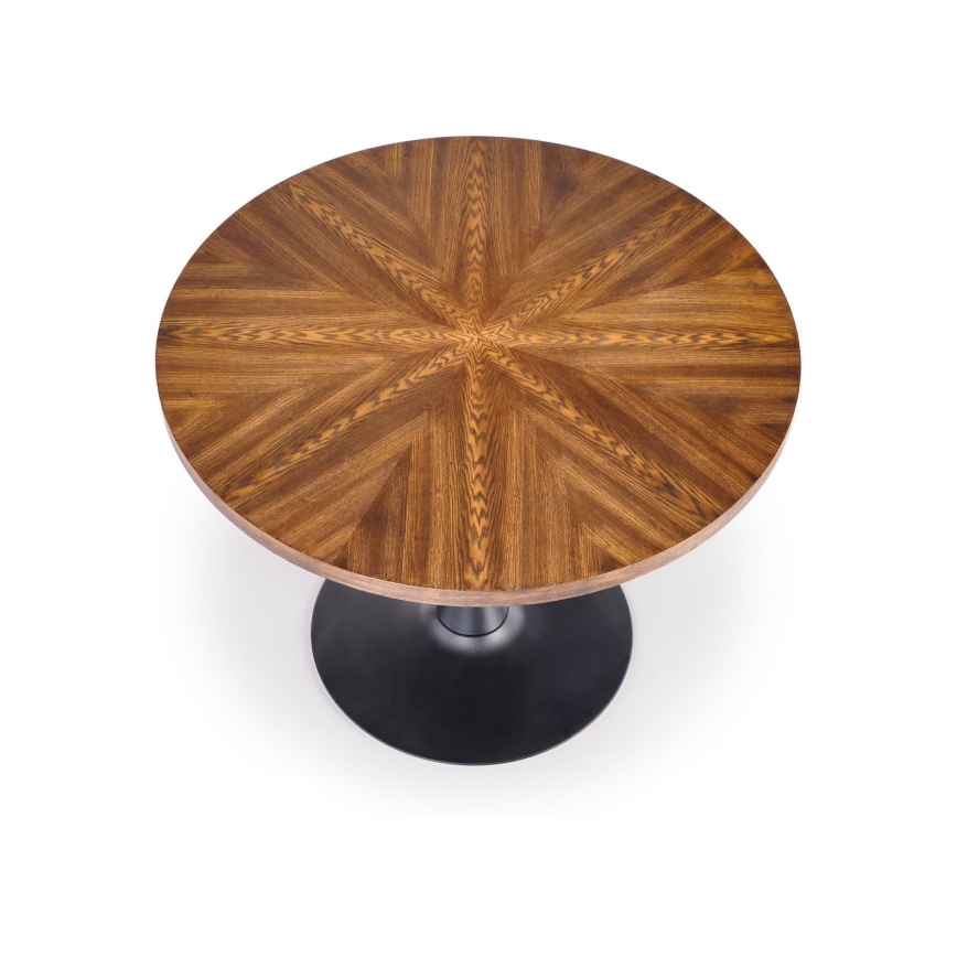 Masă de dining CARMELO, 75 x 100 cm, negru/maro