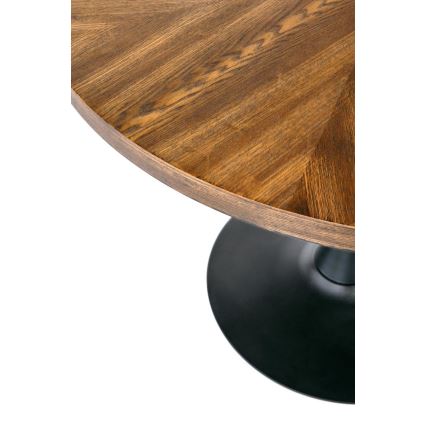 Masă de dining CARMELO, 75 x 100 cm, negru/maro