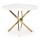 Masă de dining ESTEN 100 cm alb/auriu