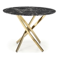 Masă de dining ESTEN 100 cm, negru/auriu