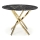Masă de dining ESTEN 100 cm, negru/auriu
