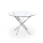 Masă de dining ESTEN, transparent/argintiu