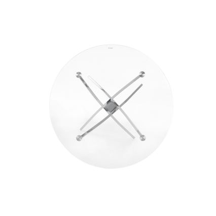 Masă de dining ESTEN, transparent/argintiu