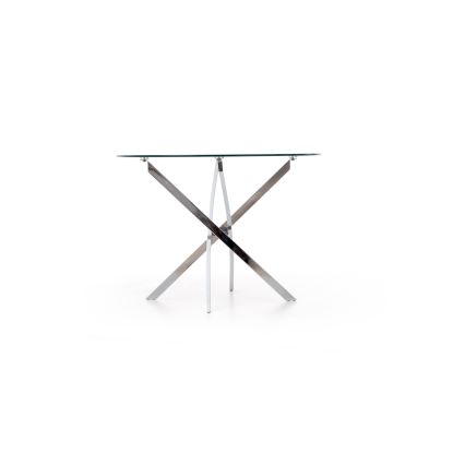 Masă de dining ESTEN, transparent/argintiu