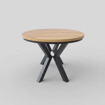 Masă de dining extensibilă CONVI 100/140 x 73 cm, stejar craft/negru