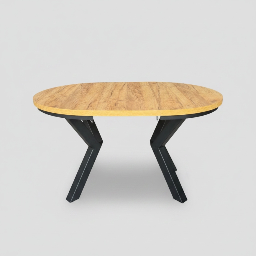 Masă de dining extensibilă CONVI 100/140 x 73 cm, stejar craft/negru