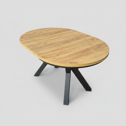 Masă de dining extensibilă CONVI 100/140 x 73 cm, stejar craft/negru