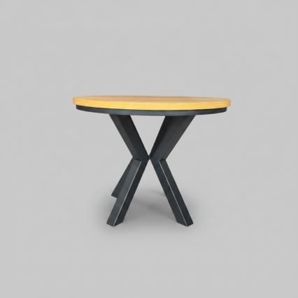 Masă de dining extensibilă CONVI 100/140 x 73 cm, stejar craft/negru