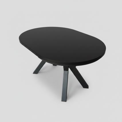 Masă de dining extensibilă CONVI 100/140x73 cm, neagră