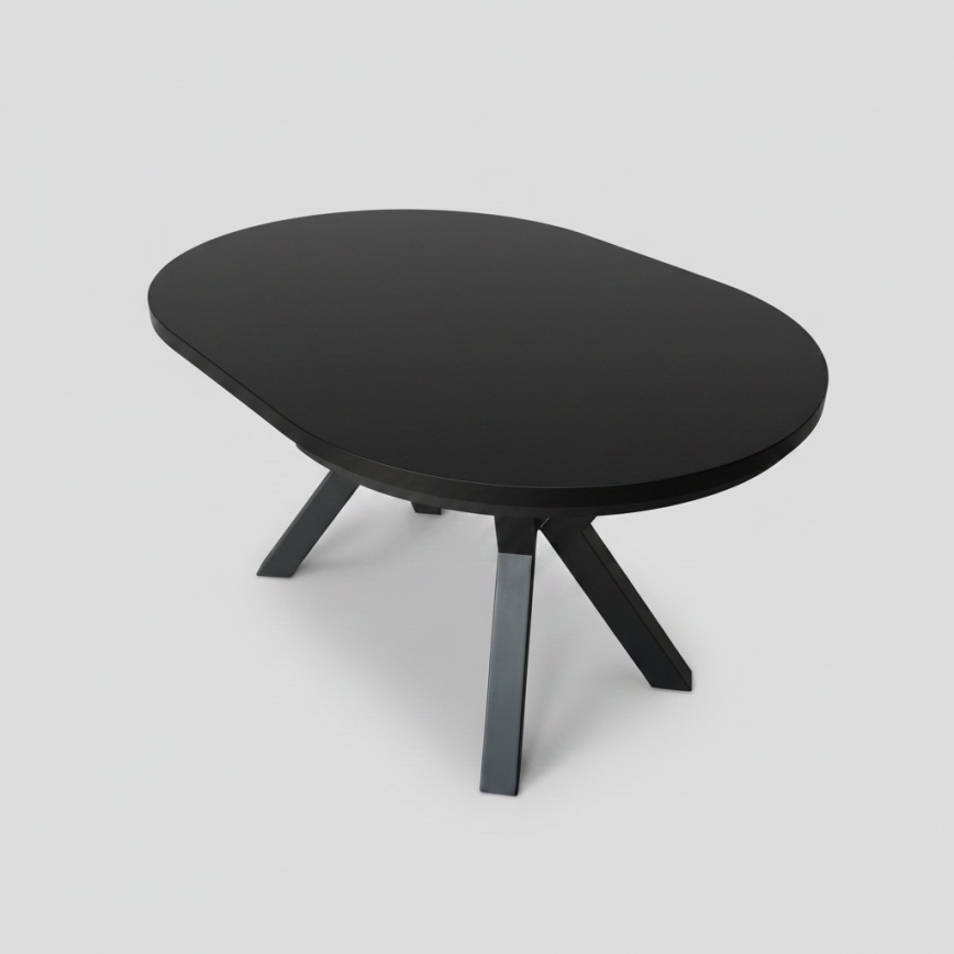 Masă de dining extensibilă CONVI 100/140x73 cm, neagră