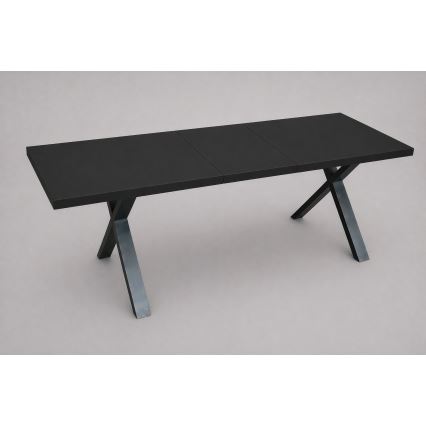Masă de dining extensibilă DOMO 150/190x80 cm, neagră