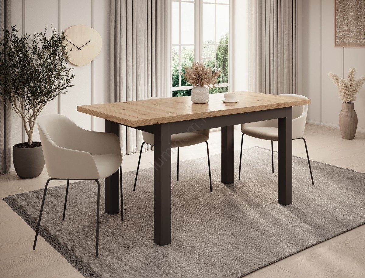 Masaoページ Masă de dining extensibilă DOO 120/160 x 75 cm, stejar Artisan