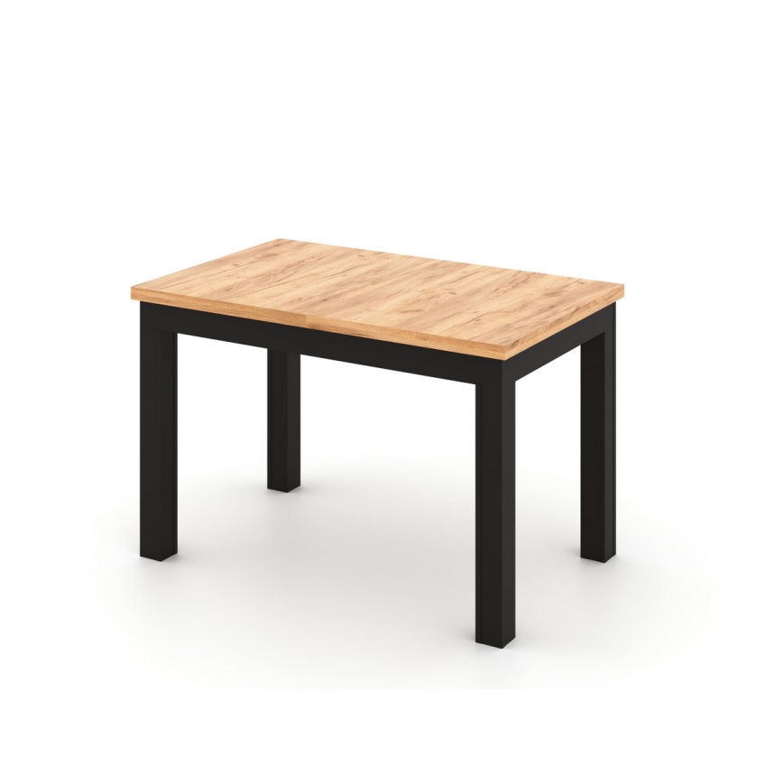 Masă de dining extensibilă DOO 120/160 x 75 cm, stejar Artisan/negru