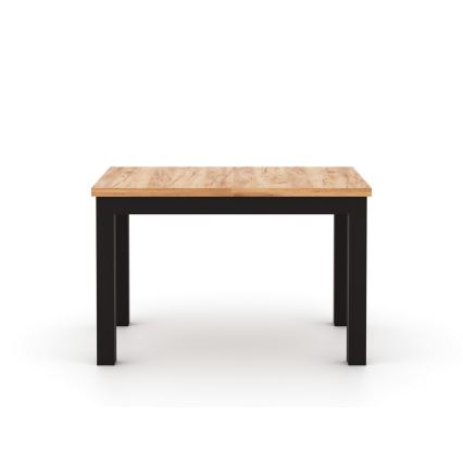 Masă de dining extensibilă DOO 120/160 x 75 cm, stejar Artisan/negru