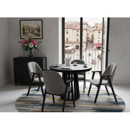 Masă de dining extensibilă NEXUS 100/140x77 cm neagră