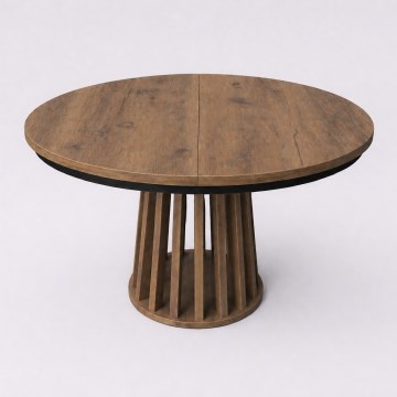 Masă de dining extensibilă NEXUS 100/140x77 cm, stejar Lefkas/negru