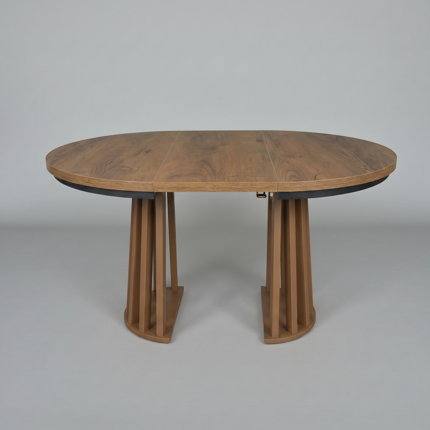 Masă de dining extensibilă NEXUS 100/140x77 cm, stejar Lefkas/negru