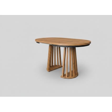 Masă de dining extensibilă NEXUS 100/140x77 cm, stejar Lefkas/negru