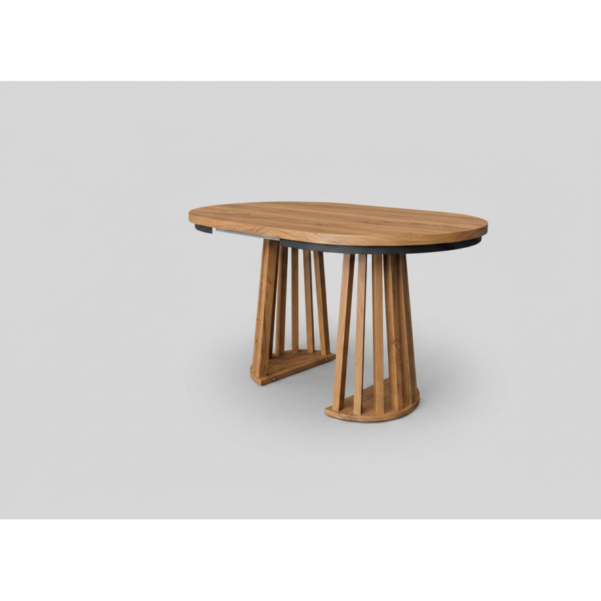 Masă de dining extensibilă NEXUS 100/140x77 cm, stejar Lefkas/negru