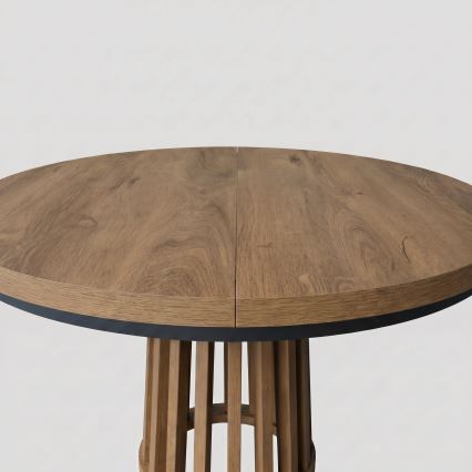 Masă de dining extensibilă NEXUS 100/140x77 cm, stejar Lefkas/negru