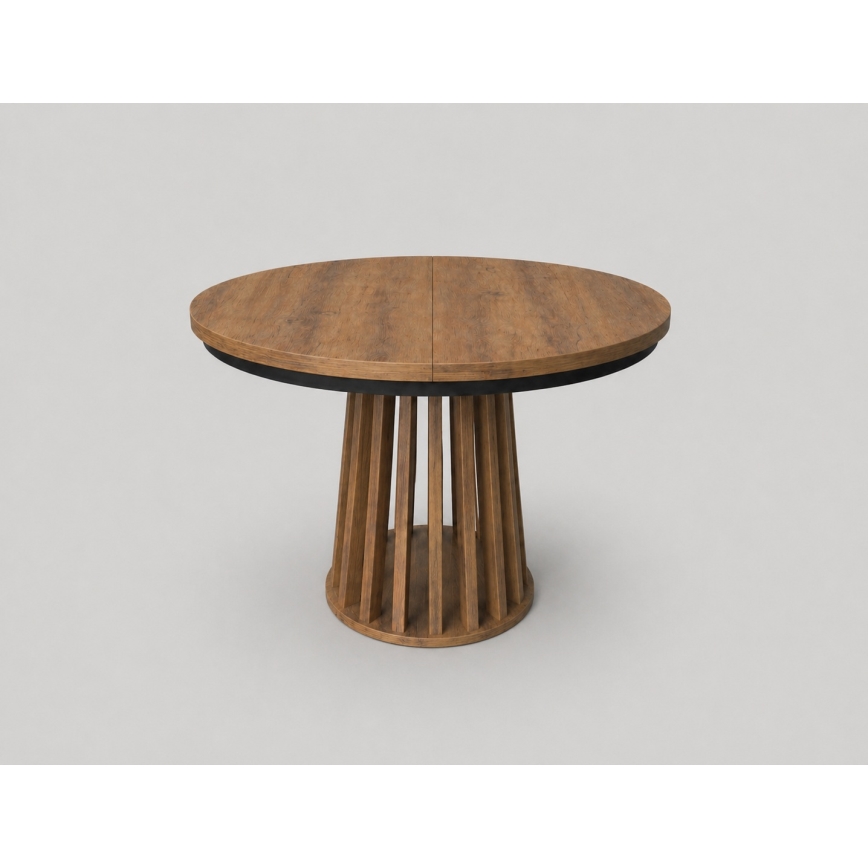 Masă de dining extensibilă NEXUS 100/140x77 cm, stejar Lefkas/negru