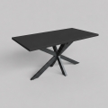 Masă de dining extensibilă SAMLE, 150/190 x 80 cm, neagră