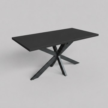 Masă de dining extensibilă SAMLE, 150/190 x 80 cm, neagră