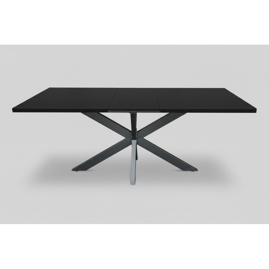 Masă de dining extensibilă SAMLE, 150/190 x 80 cm, neagră