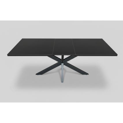 Masă de dining extensibilă SAMLE, 150/190 x 80 cm, neagră