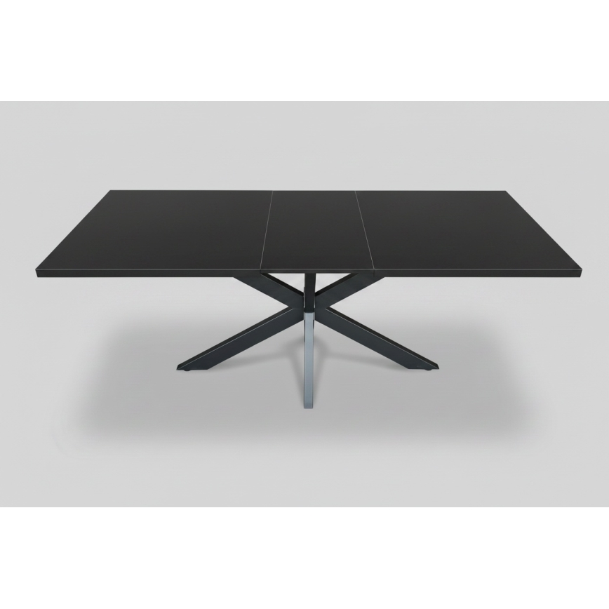 Masă de dining extensibilă SAMLE, 150/190 x 80 cm, neagră