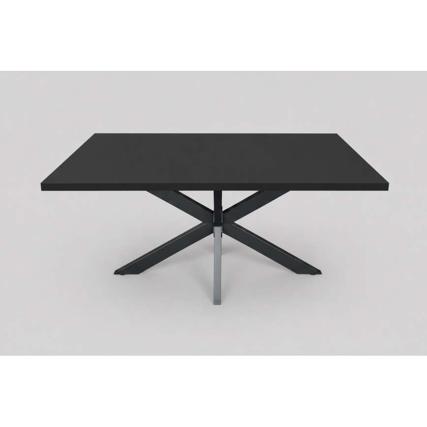 Masă de dining extensibilă SAMLE, 150/190 x 80 cm, neagră
