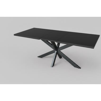 Masă de dining extensibilă SAMLE, 150/190 x 80 cm, neagră