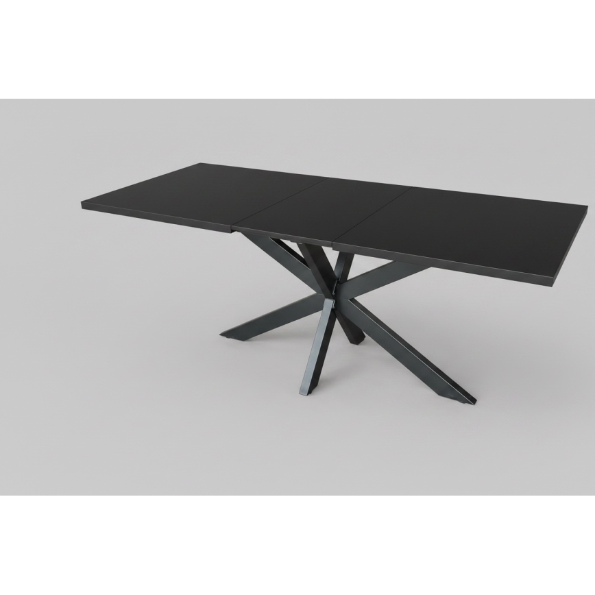 Masă de dining extensibilă SAMLE, 150/190 x 80 cm, neagră