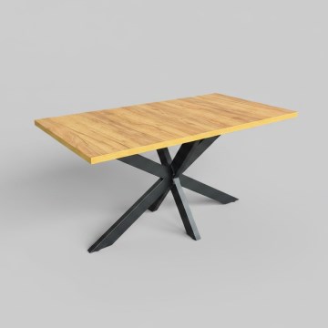 Masă de dining extensibilă SAMLE 150/190 x 80 cm stejar craft/negru