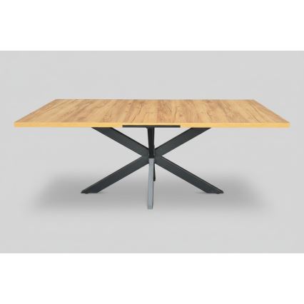 Masă de dining extensibilă SAMLE 150/190 x 80 cm stejar craft/negru