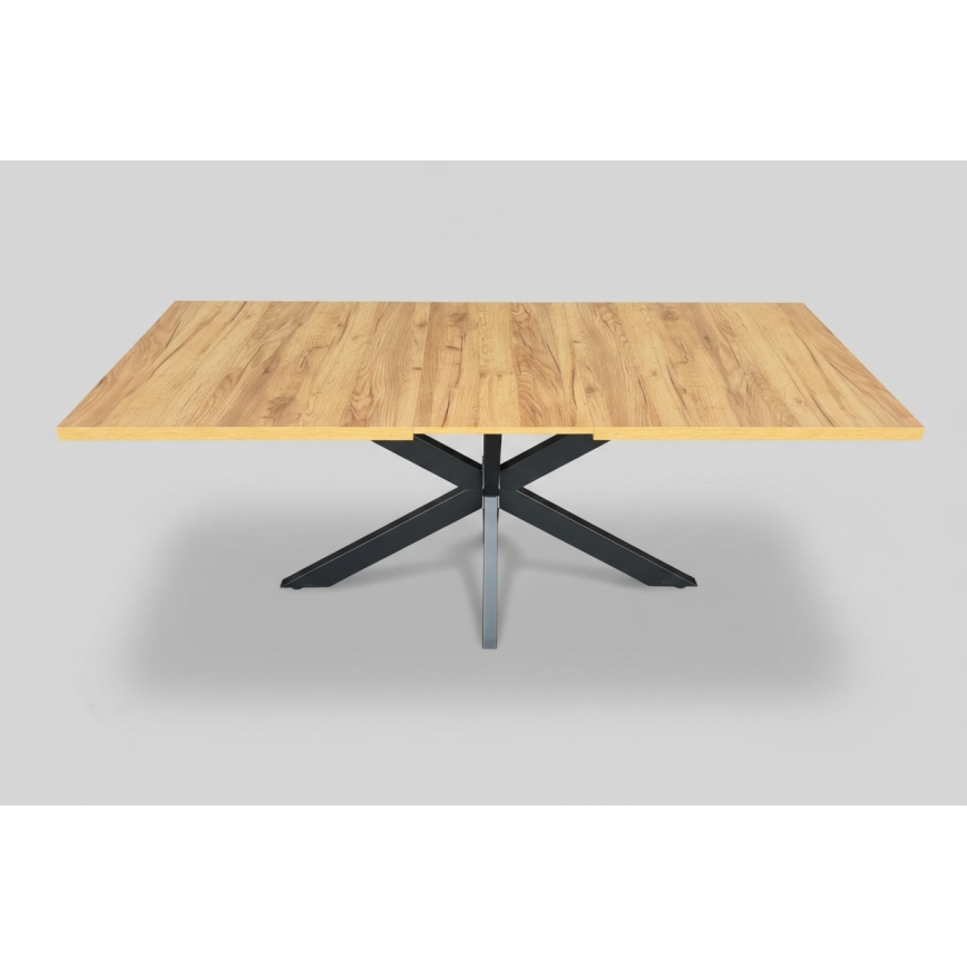 Masă de dining extensibilă SAMLE 150/190 x 80 cm stejar craft/negru