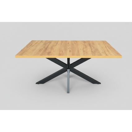 Masă de dining extensibilă SAMLE 150/190 x 80 cm stejar craft/negru