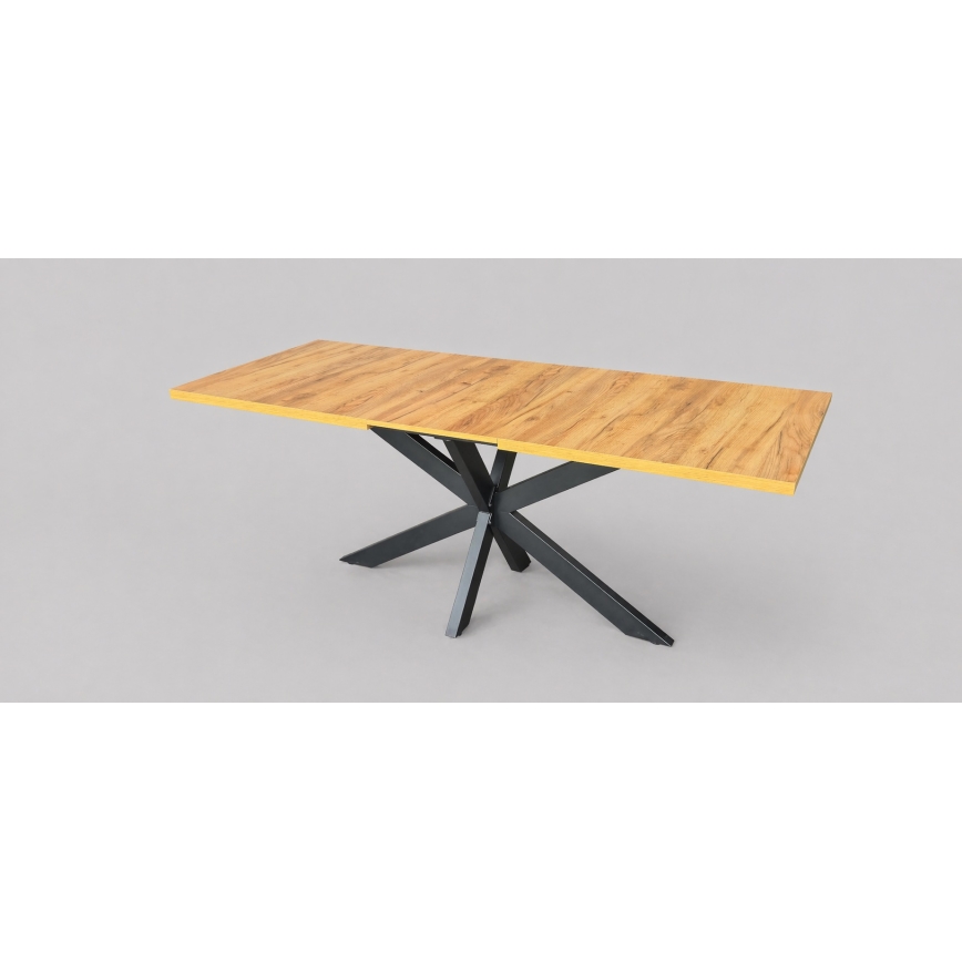 Masă de dining extensibilă SAMLE 150/190 x 80 cm stejar craft/negru