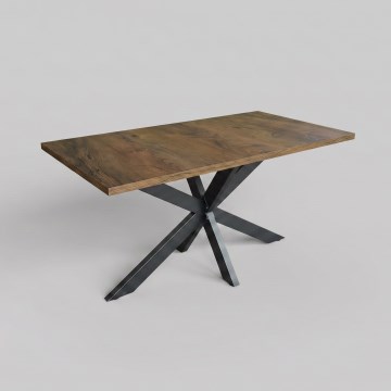 Masă de dining extensibilă SAMLE 150/190x80 cm, stejar Lefkas/negru