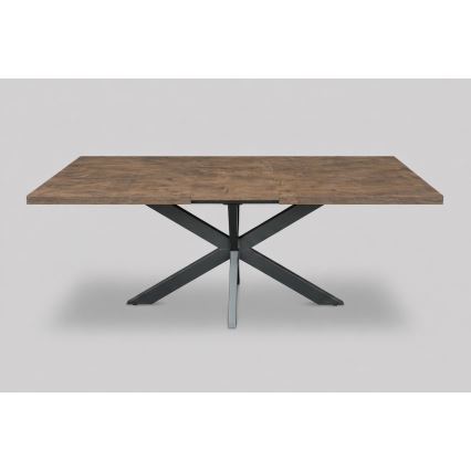 Masă de dining extensibilă SAMLE 150/190x80 cm, stejar Lefkas/negru